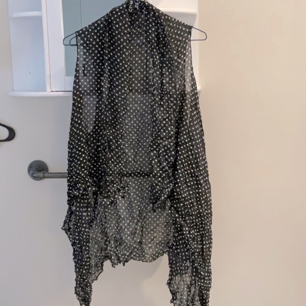 📖Nobly sleeveless polka dot blouse